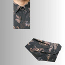 Men's Black Paisley Print Shirt | Cotton Evening Wear