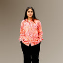 Peach Floral Print Shirt